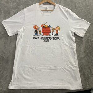 Bad Friends Shirt Adult XL Tour 2023 Bobby Lee Andrew Santino Comedy Podcast Tee